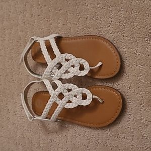 Girls white sandals